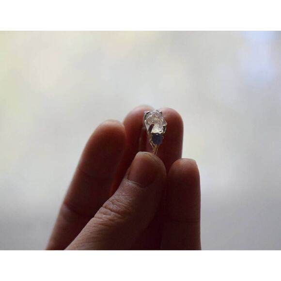 alternative raw diamond engagement ring raw crystal size 4 5 6 7 8 8 9 10 11 12 - Picture 2 of 6